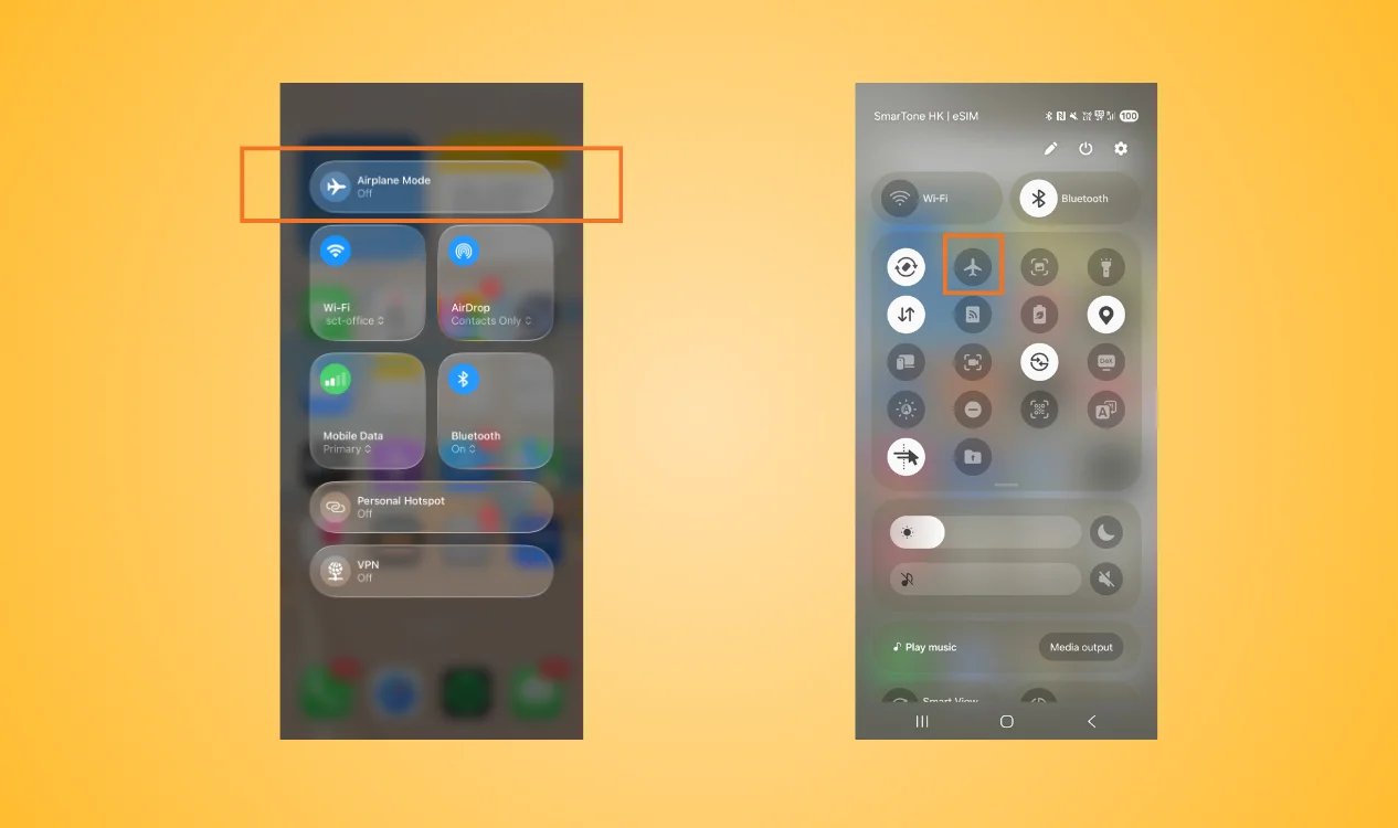 Turn Airplane Mode On and Off