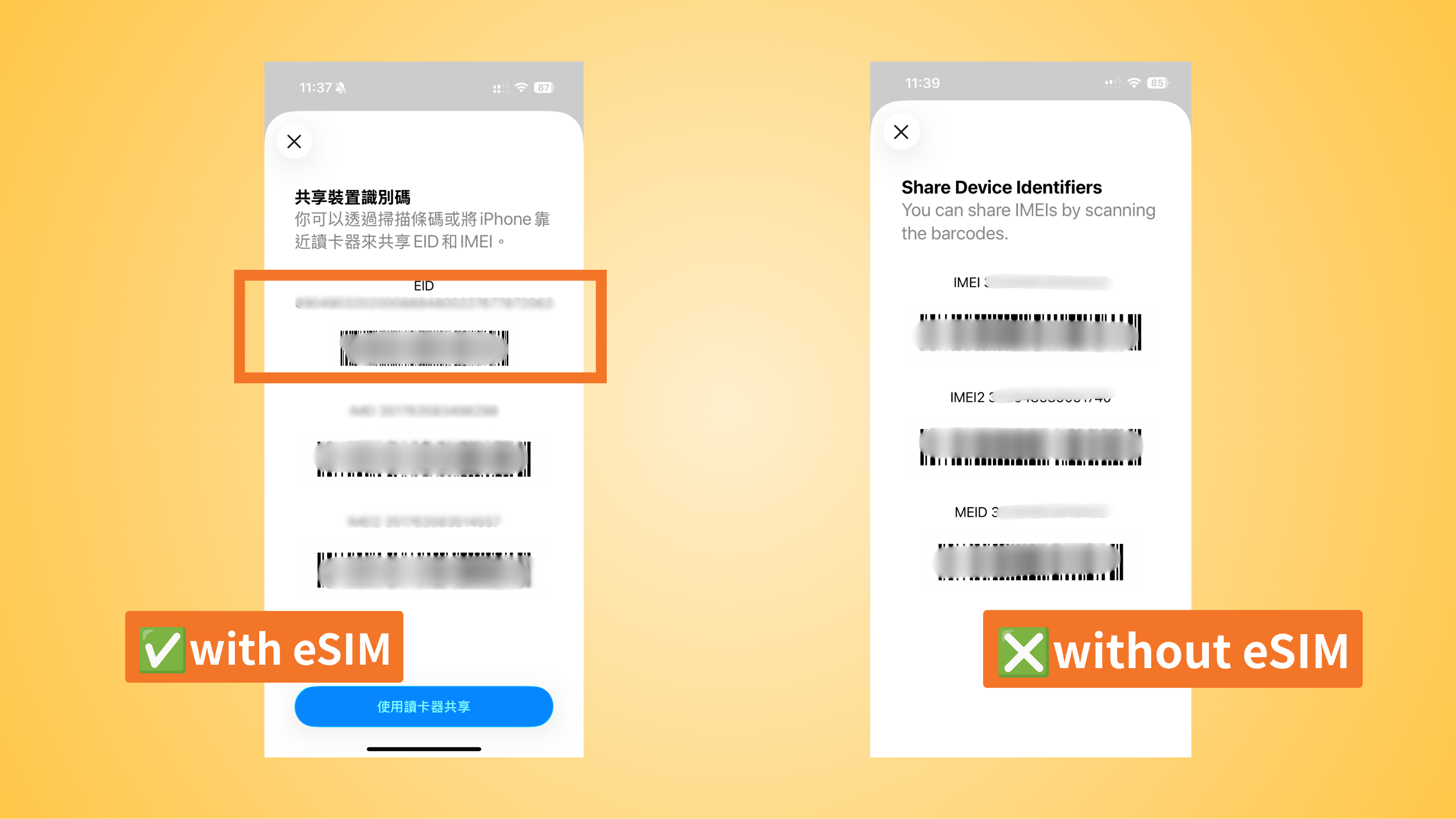 which iPhones support eSIM
