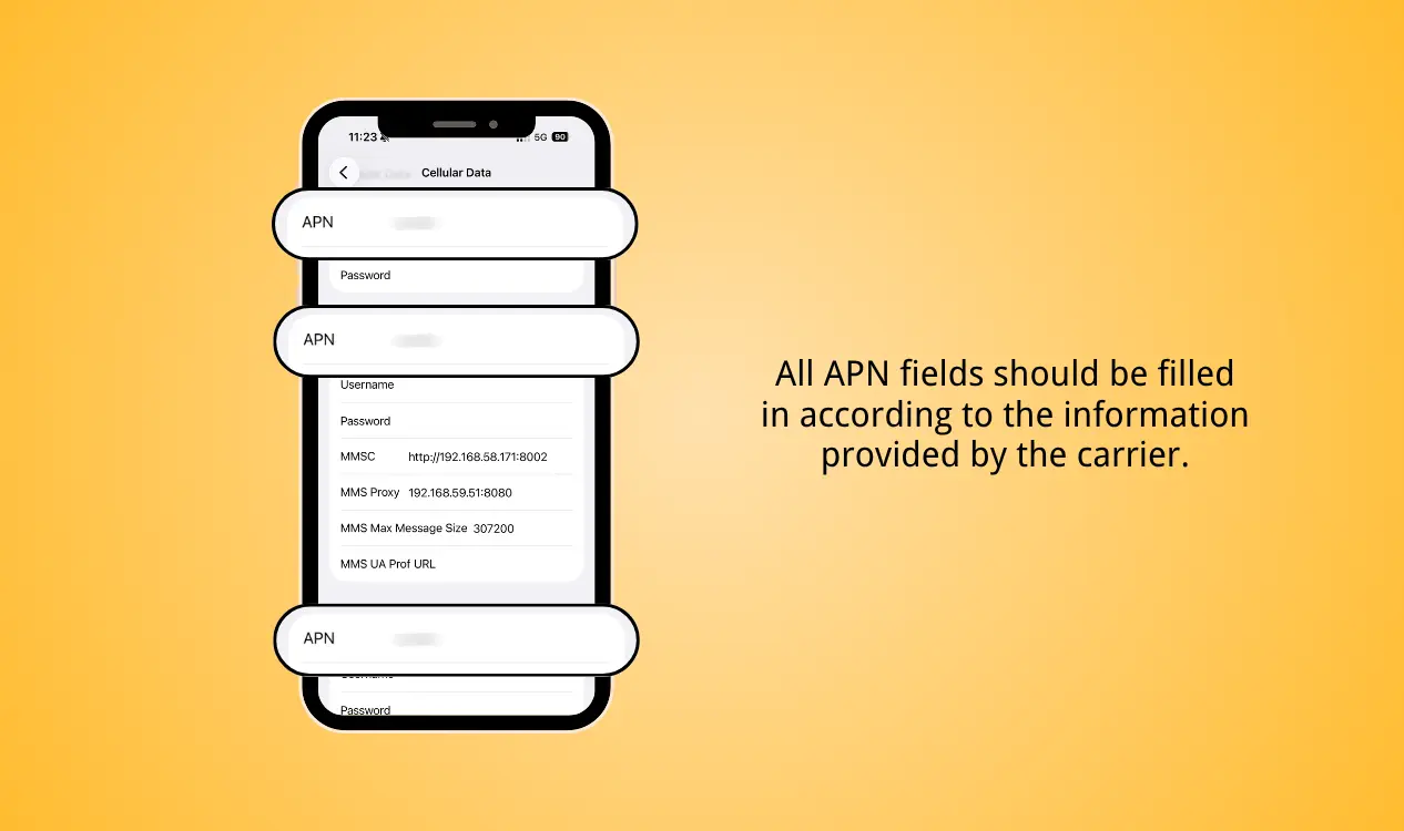 Configure APN settings on iPhone