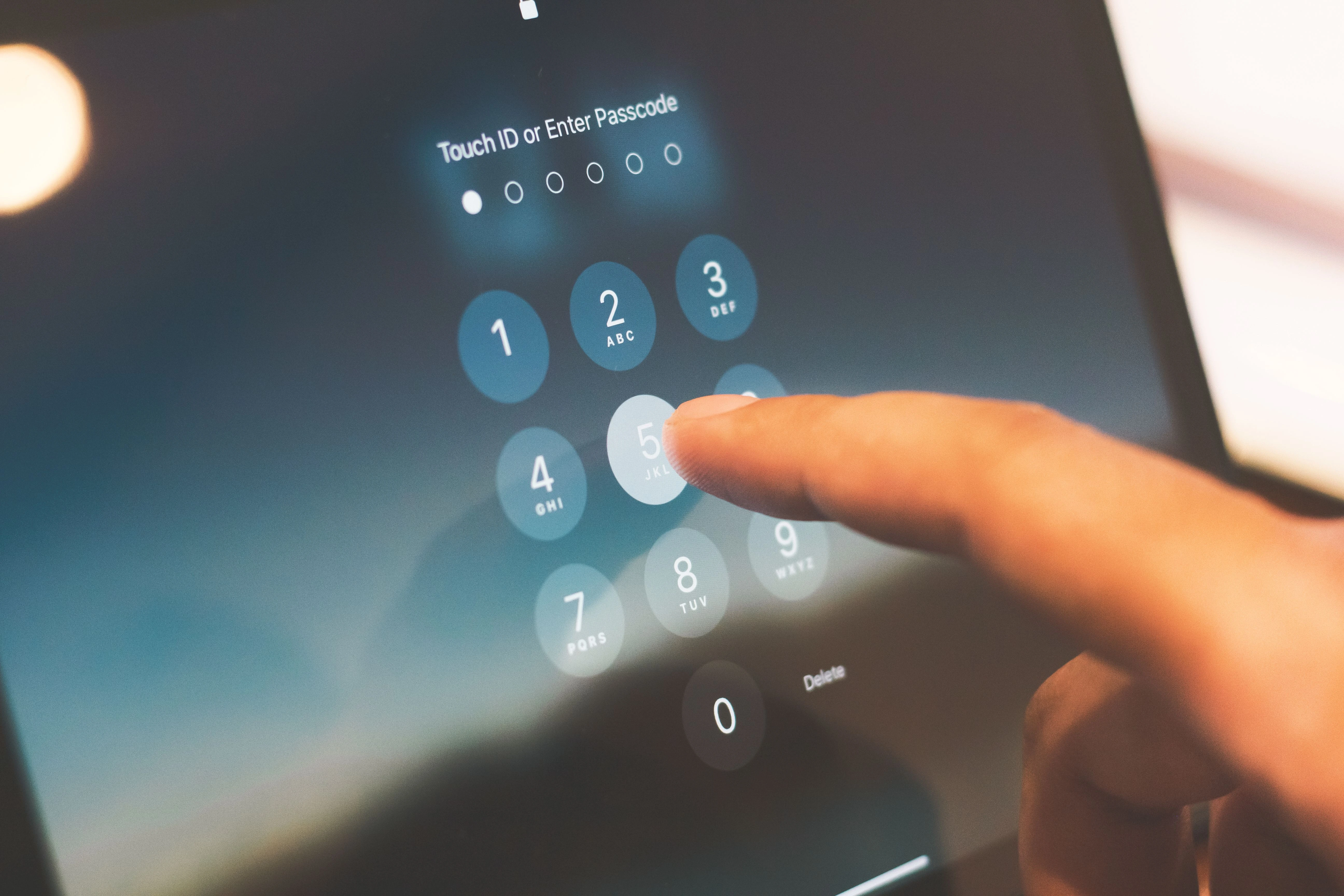 enter password on device