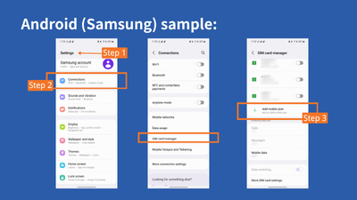 eSIM compatible Android phones