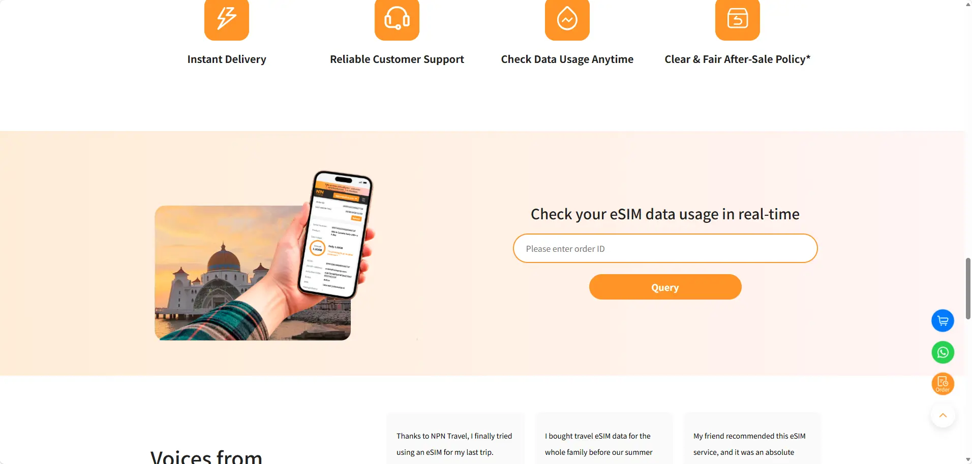 NPN Travel real-time eSIM data usage checking and features